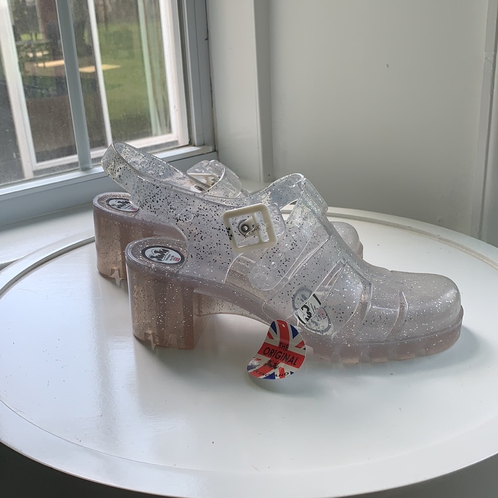 Juju Jelly Multi Glitter Heeled Shoes Gem